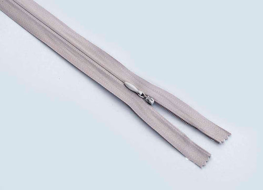 Closed End Invisible Zip (56cm Length) - Steel Grey