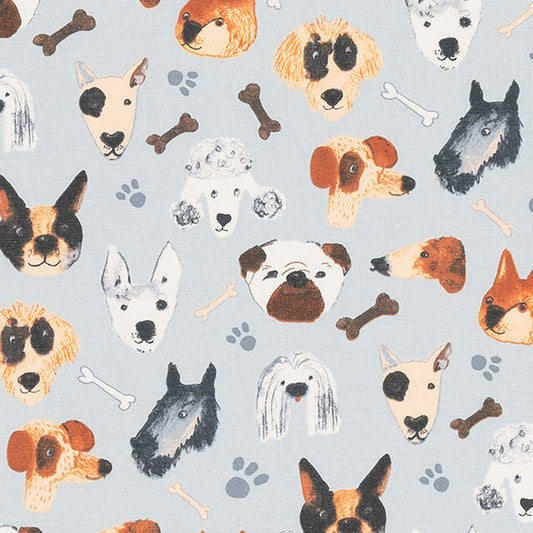 Portrait Pups Fabric