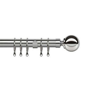 25-28mm Pristine Ball Extendable Pole Set - Chrome