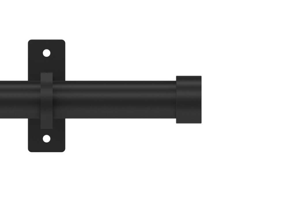 Arc 25mm Soft Black Stud Eyelet Pole Set