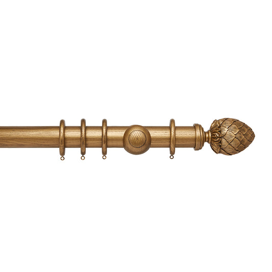 45mm Ashbridge Kew Wood Complete Pole Set - Baroque Gold