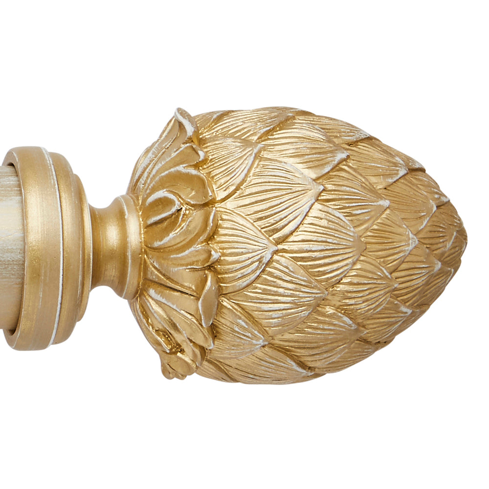 45mm Ashbridge Kew Finial Pk1 - Gold On White