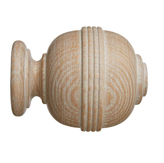 Eden 35mm Ridged Ball Finial Pk1 - Oatmeal