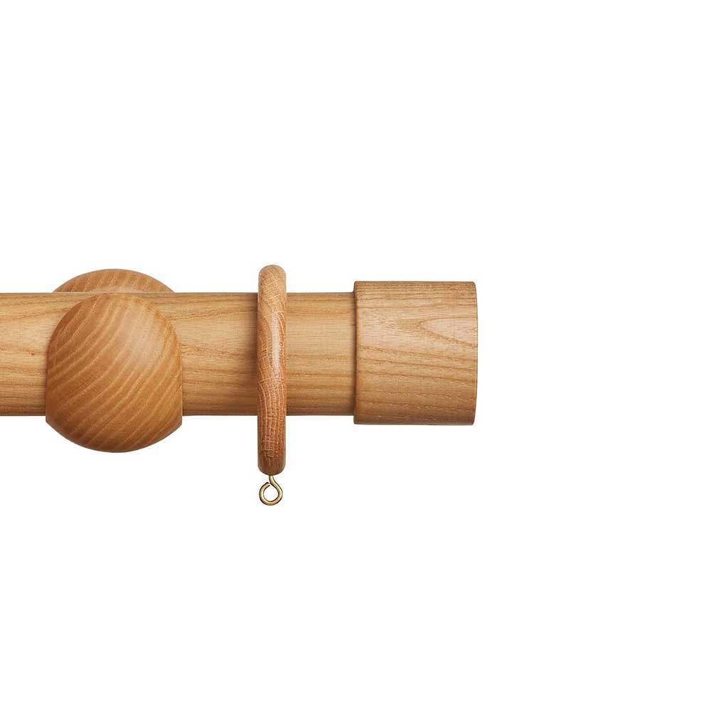 45mm Eden End Cap Wood Pole Set - Natural