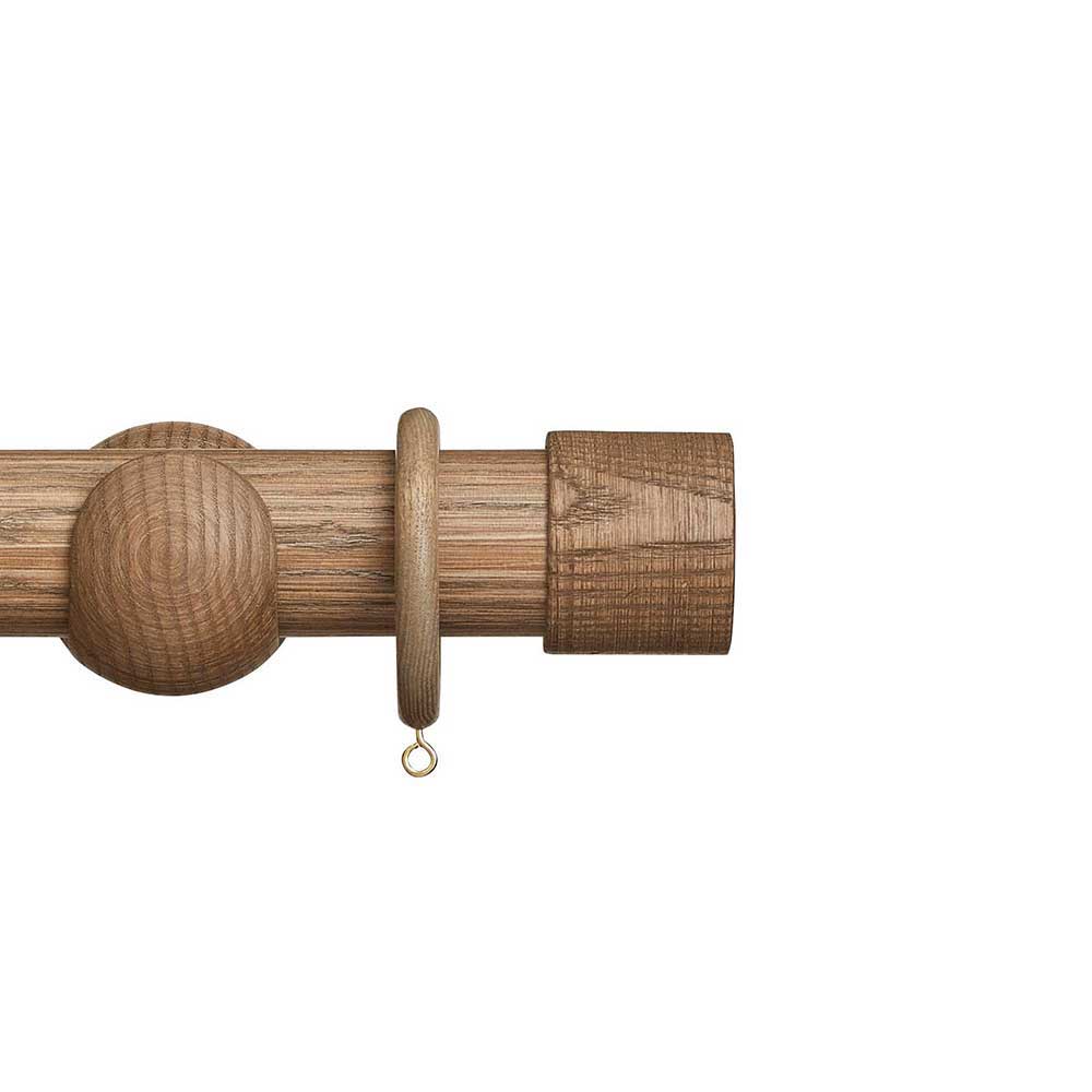 45mm Eden End Cap Wood Pole Set - Sisal