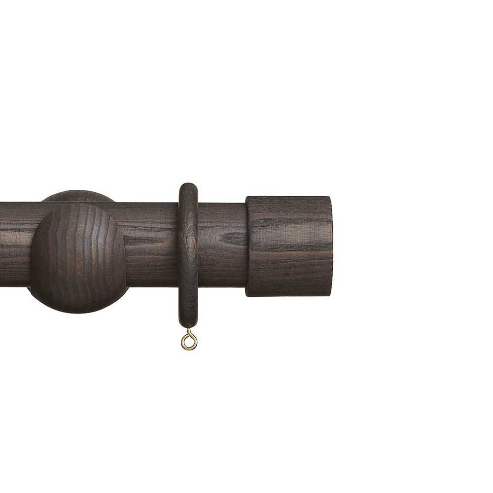 45mm Eden End Cap Wood Pole Set - Umber