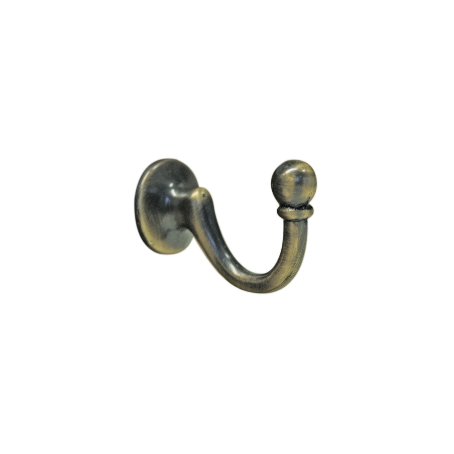 Ball End Hook - Antique Brass