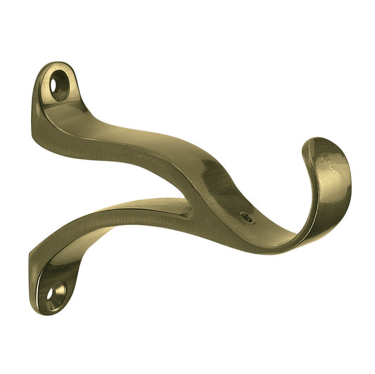 Museum 35mm Antique Brass Metal End Bracket Pk2