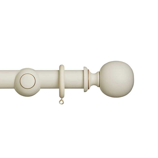 35mm Museum Plain Ball Complete Pole Set - Antique White