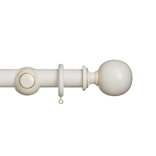 35mm Museum Plain Ball Complete Pole Set - Cream And Gold Wash