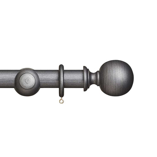 35mm Museum Plain Ball Complete Pole Set - Pewter