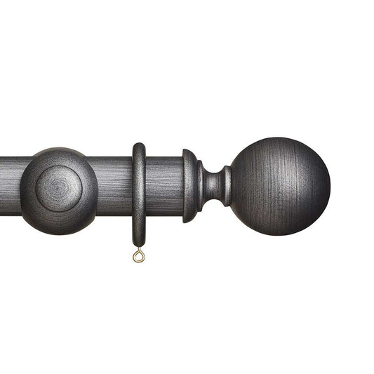 45mm Museum Plain Ball Complete Pole Set - Pewter