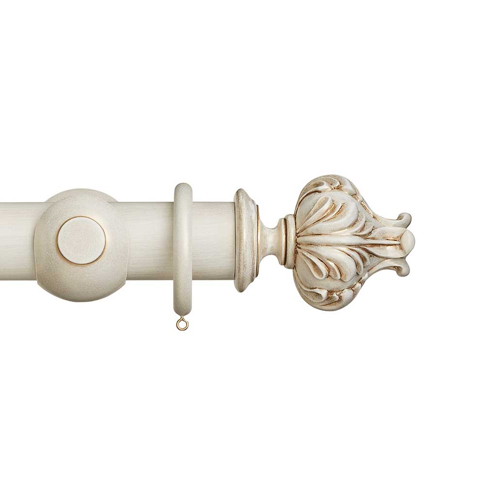 55mm Museum Vienna Complete Pole Set - Cream And Gold Wash