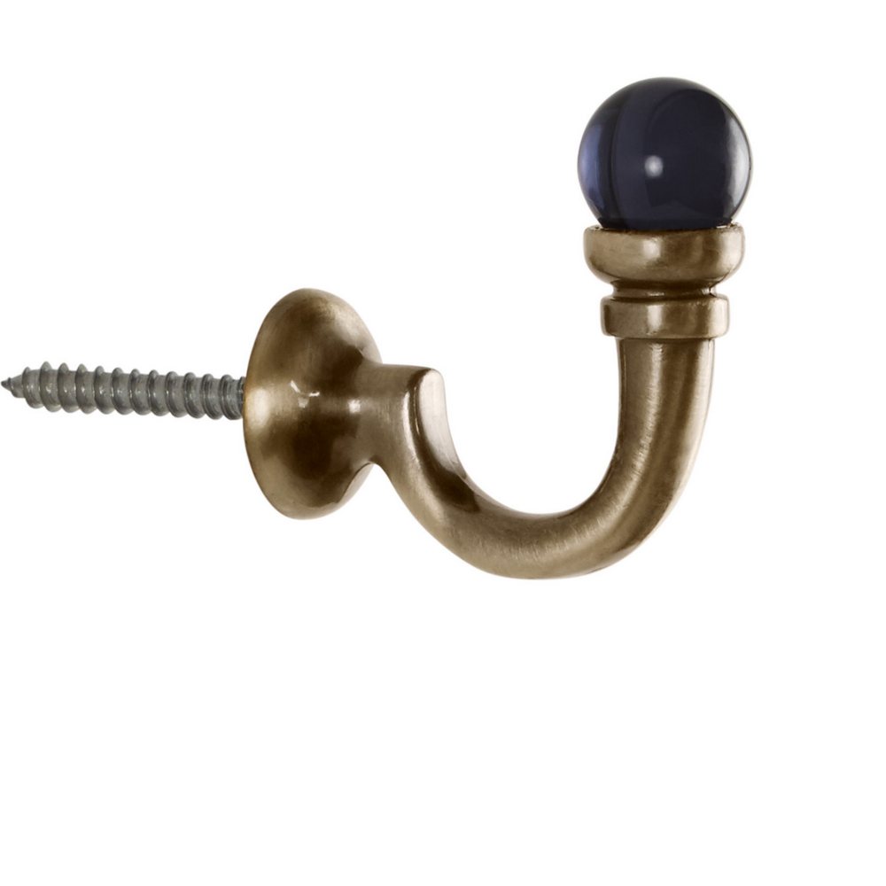 Smoke Ball Tassel Hook - Spun Brass