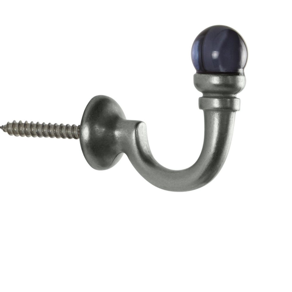 Smoke Ball Tassel Hook - Satin Steel