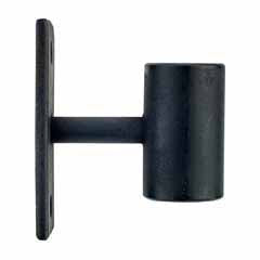 12mm Black Wrought Iron Horizontal Bracket Pk1