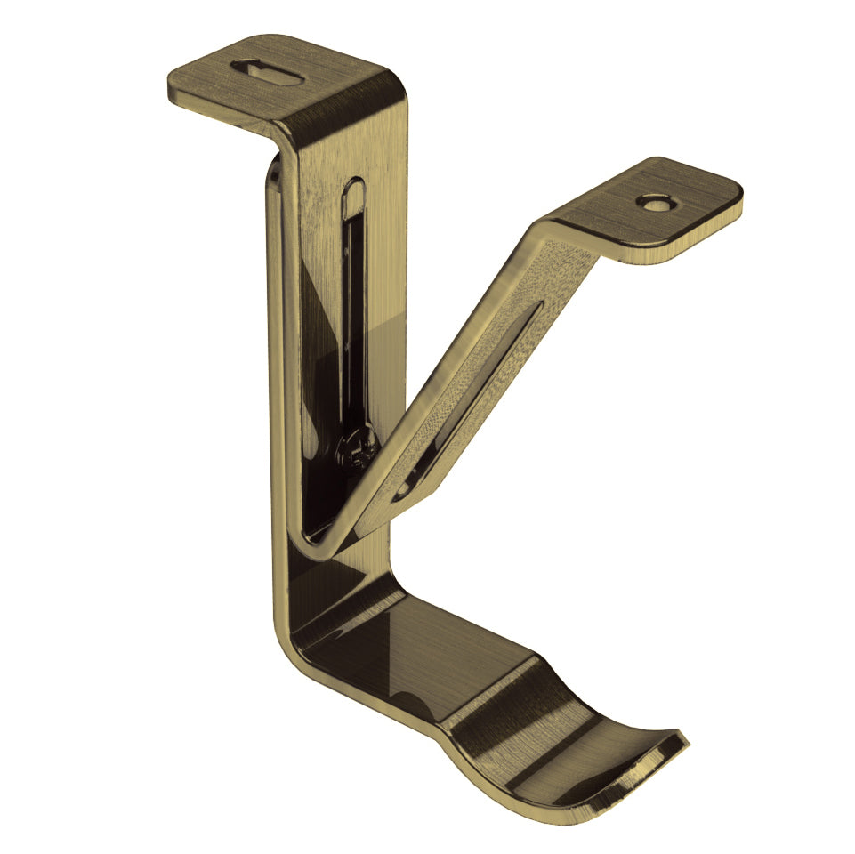 28mm Swish Elements Passover Top Fix Bracket - Antique Brass