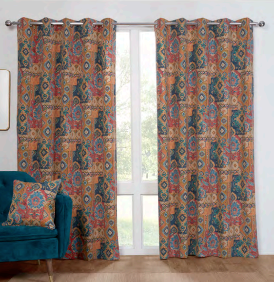 Chalet Eyelet Curtains - Multi