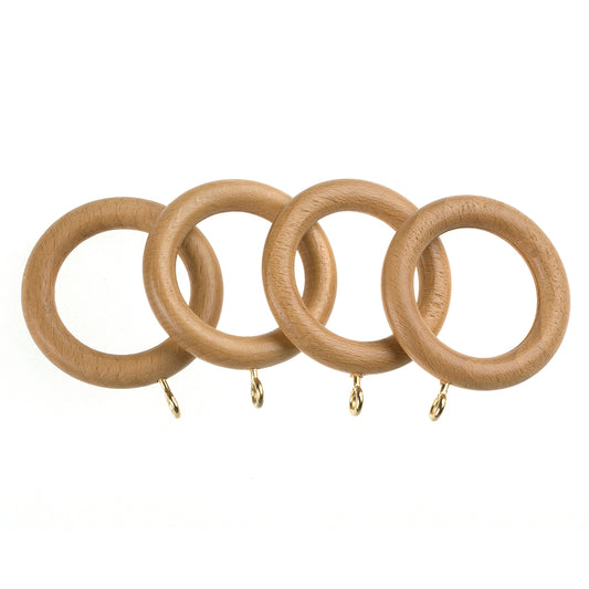 Universal 35mm Wood Rings Pk4 - Natural