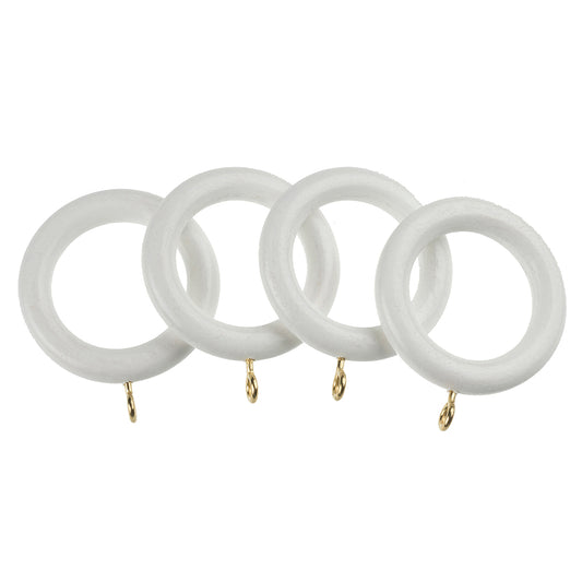 Universal 35mm Wood Rings Pk4 - White