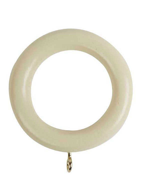 35mm Woodline Wood Rings pk4 - Cream