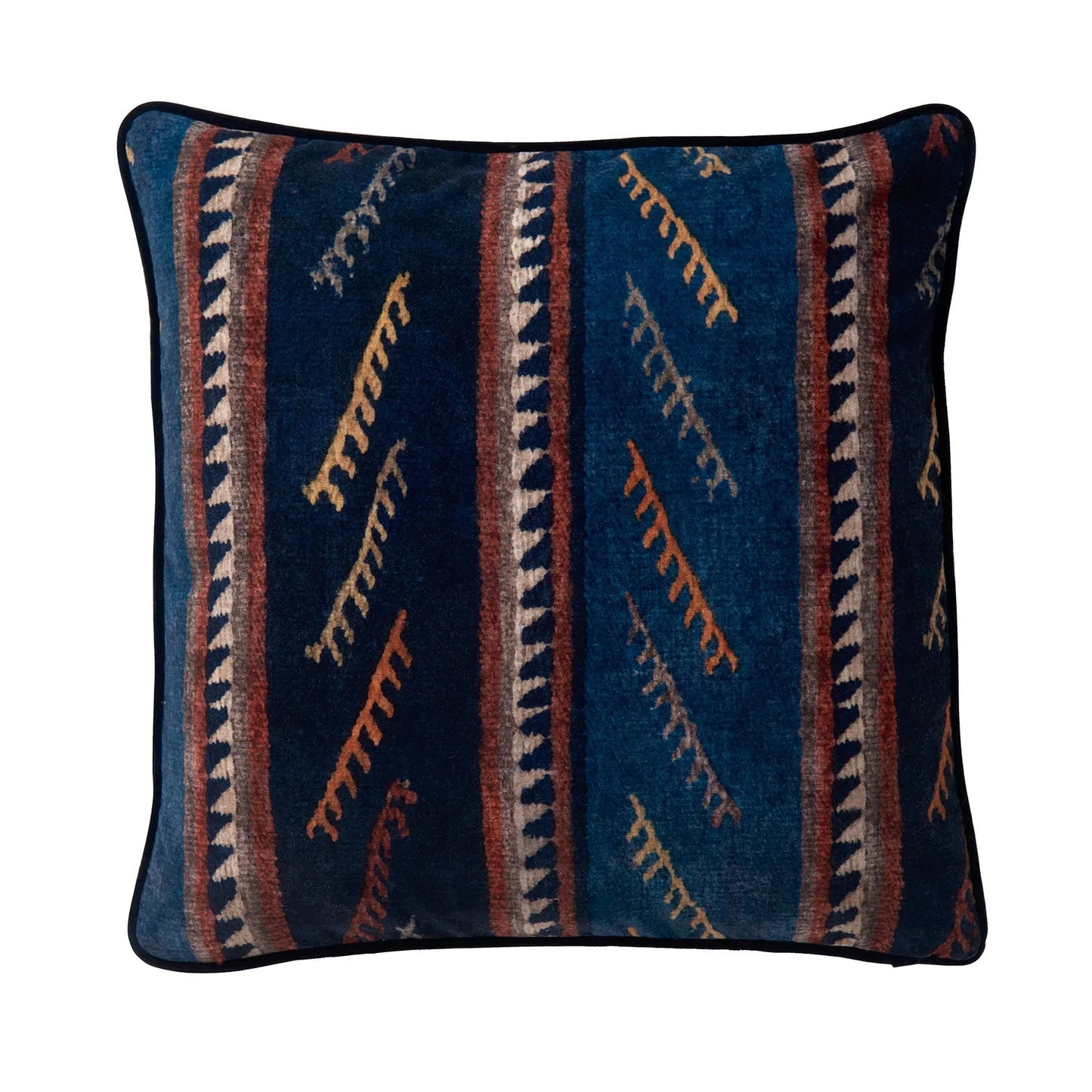 Hi Ho Silver Velvet Cushion - Navy