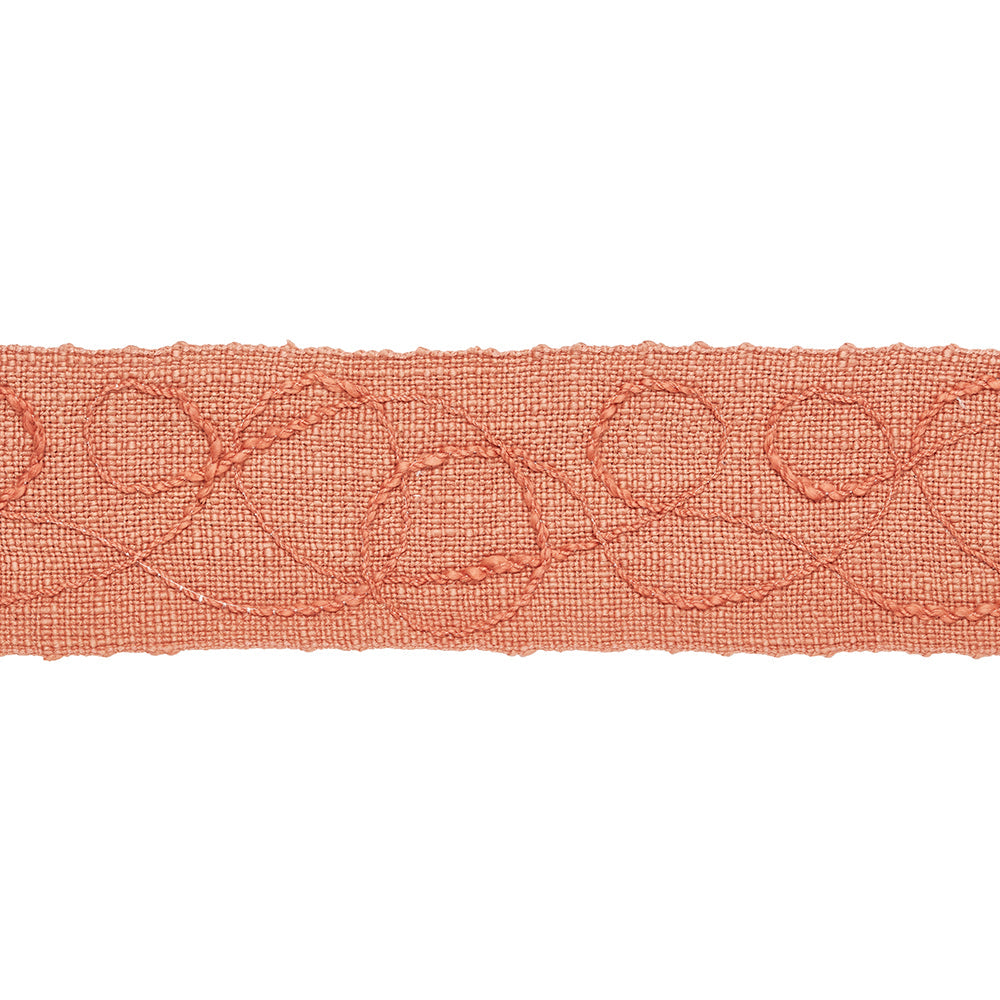 Prairie Embroidered Scroll Braid - Clay