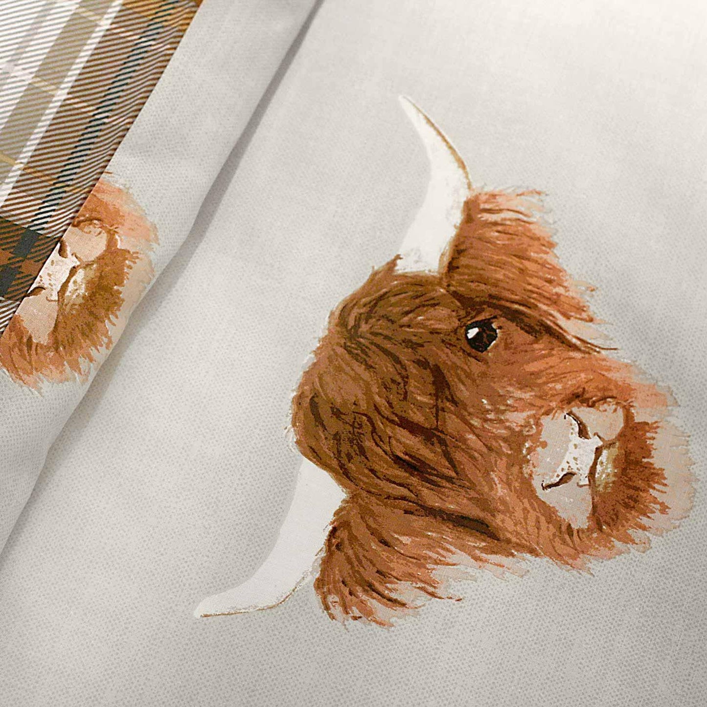 Highland Cow Duvet Cover Set - Ochre