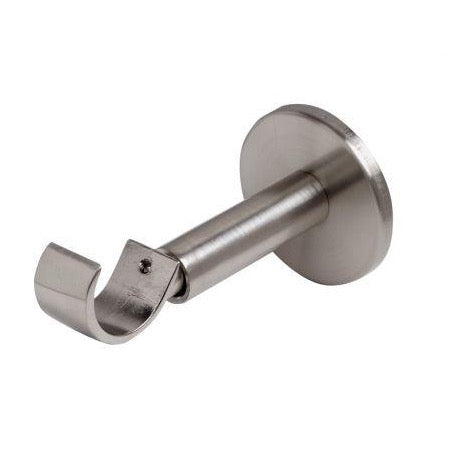 28mm IDC Adjustable Metal Wall Support PK1 - Satin Silver