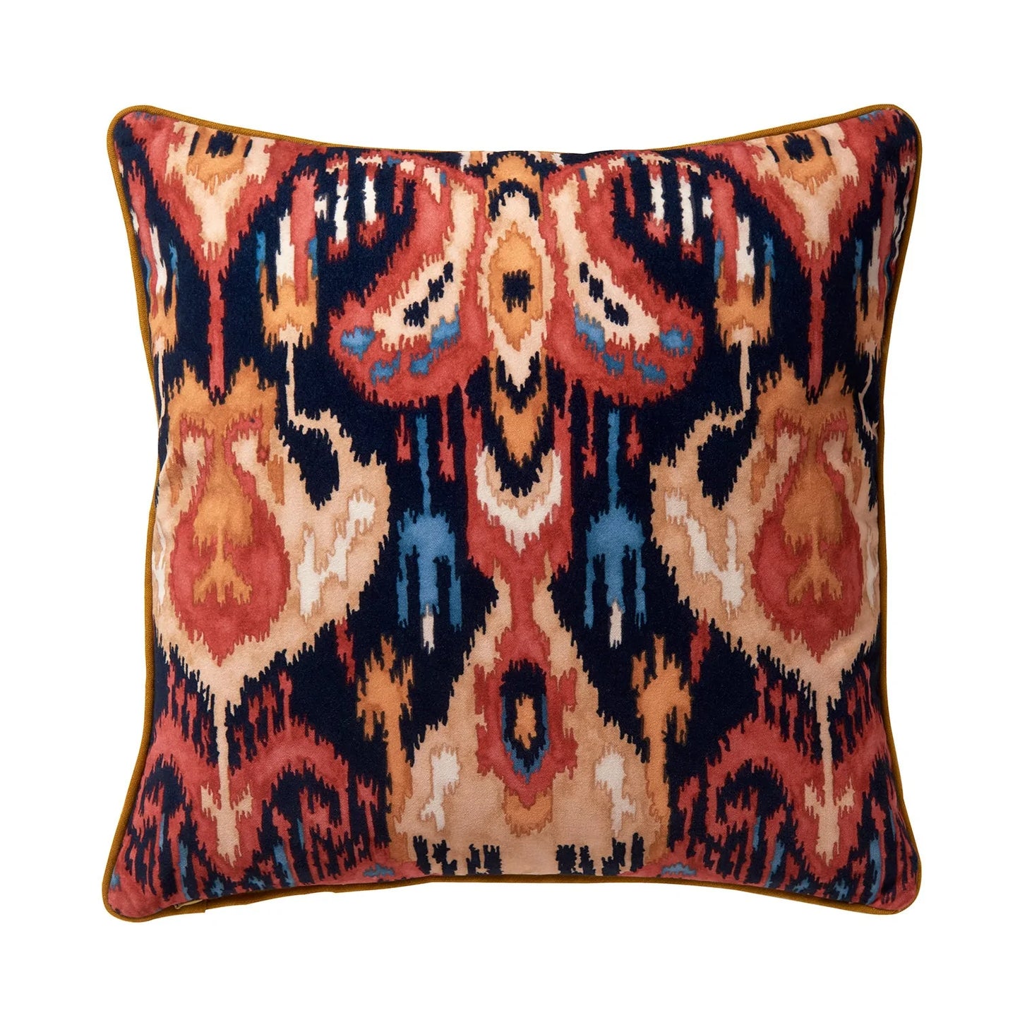 Bukhara Velvet Cushion - Saffron