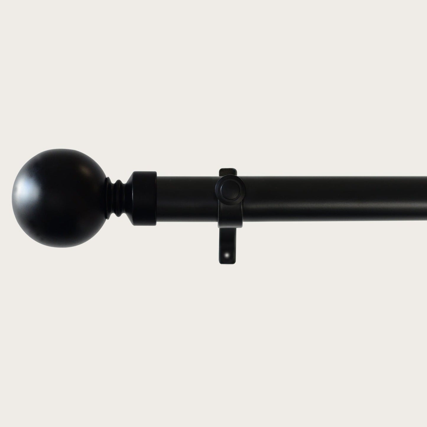 28mm Ball End Eyelet Pole Set - Black – Interiors Online UK Ltd