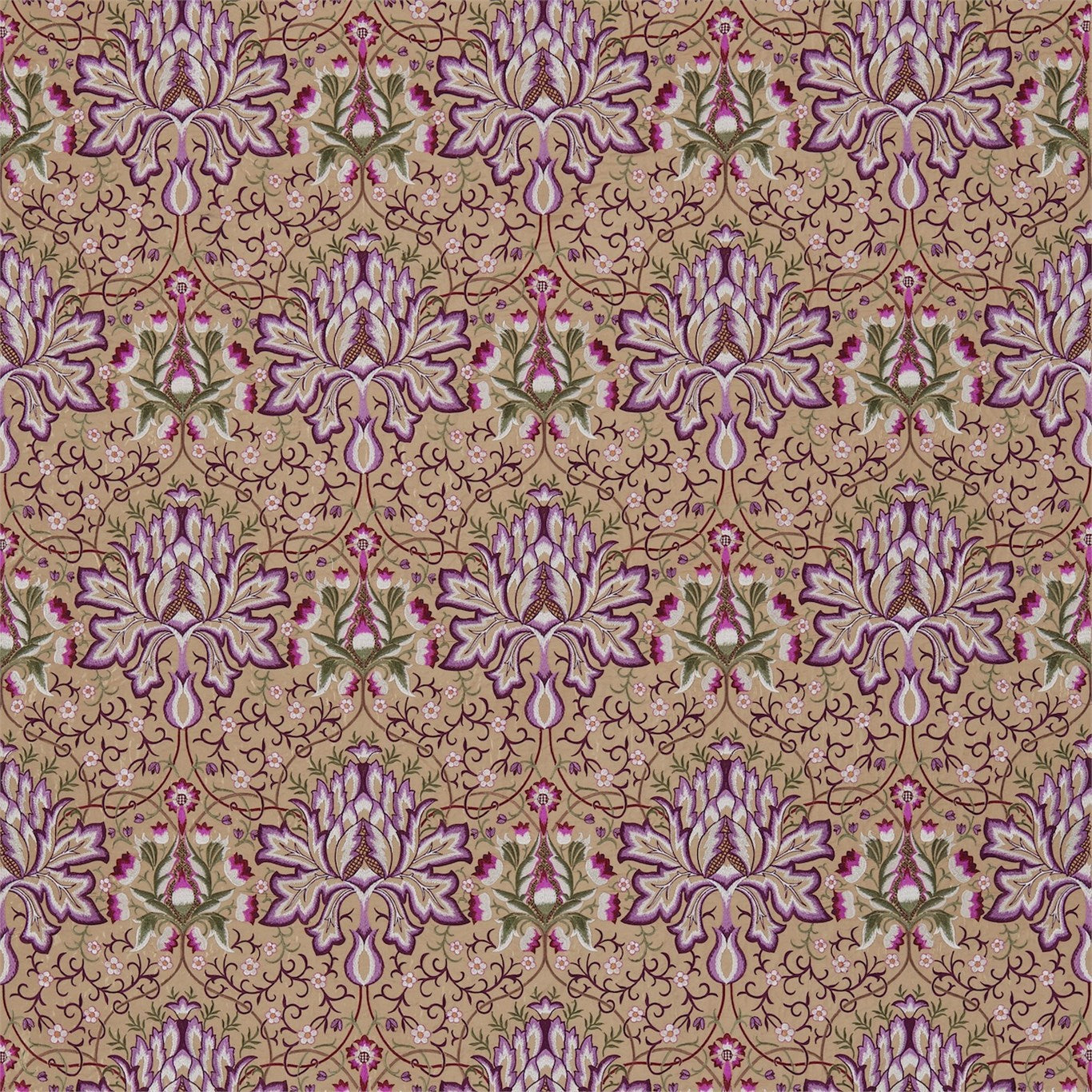 Artichoke Embroidery Fabric