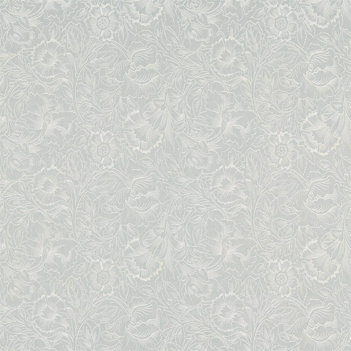 Pure Poppy Embroidery Fabric