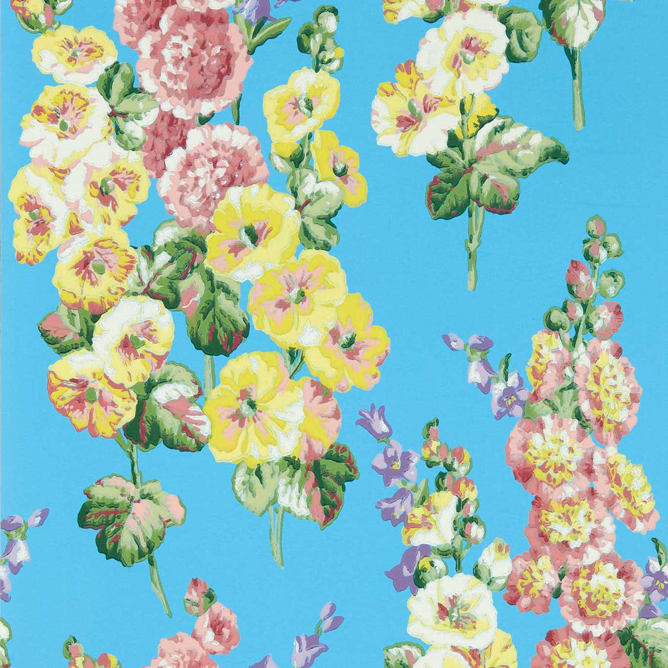 Hollyhocks Wallpaper