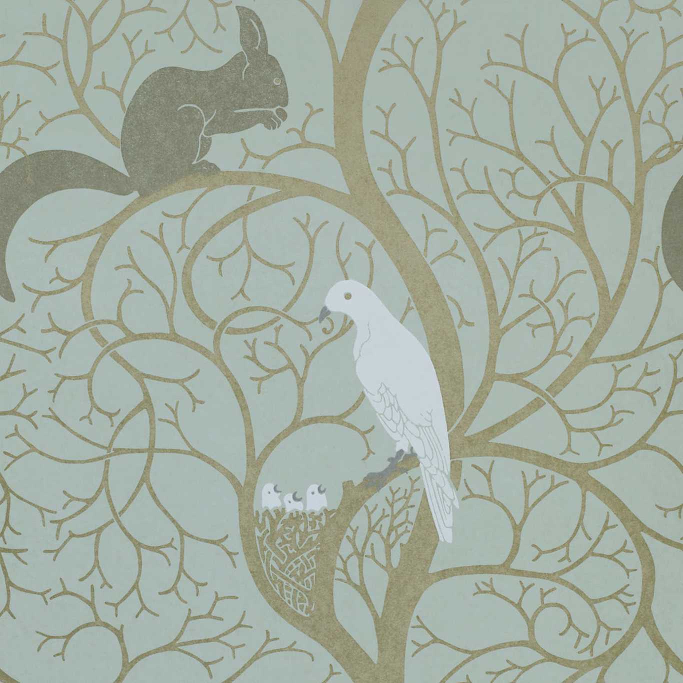 Squirrel & Dove Wallpaper