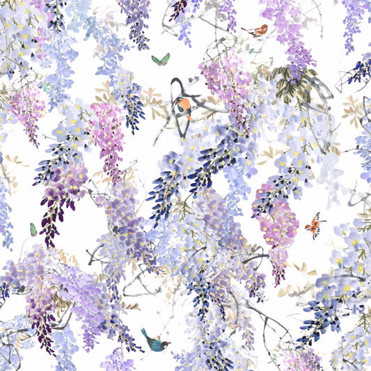 Wisteria Falls Panel B Wallpaper