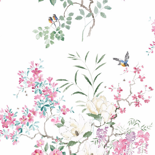 Magnolia & Blossom Panel Wallpaper