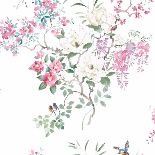 Magnolia & Blossom Panel B Wallpaper