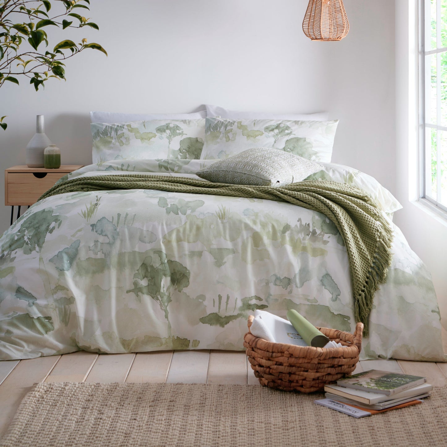 Edale Duvet Cover Set - Green