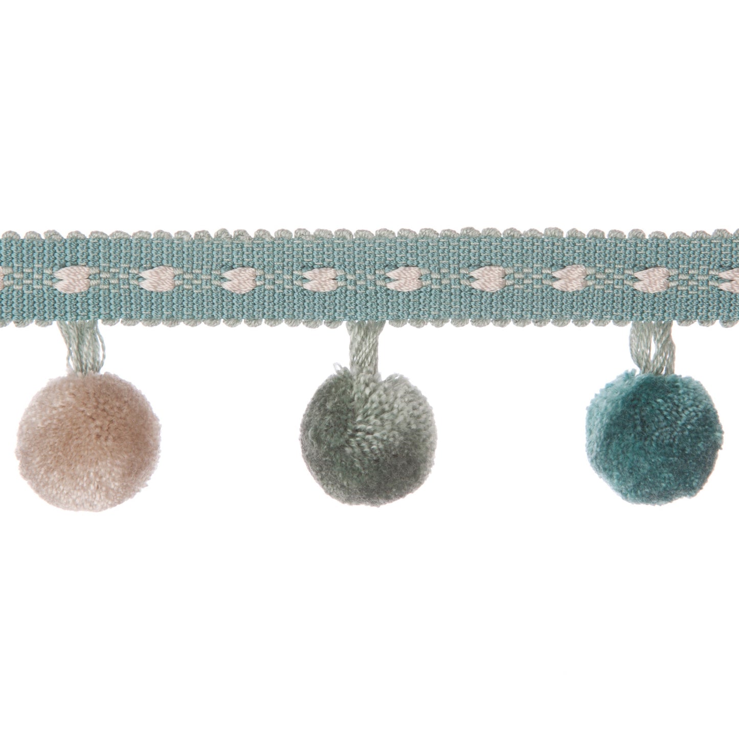 Bellezza Pom Pom Fringe - Turquoise