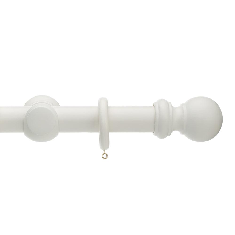 Honister 35mm Wood Pole Set - Linen White