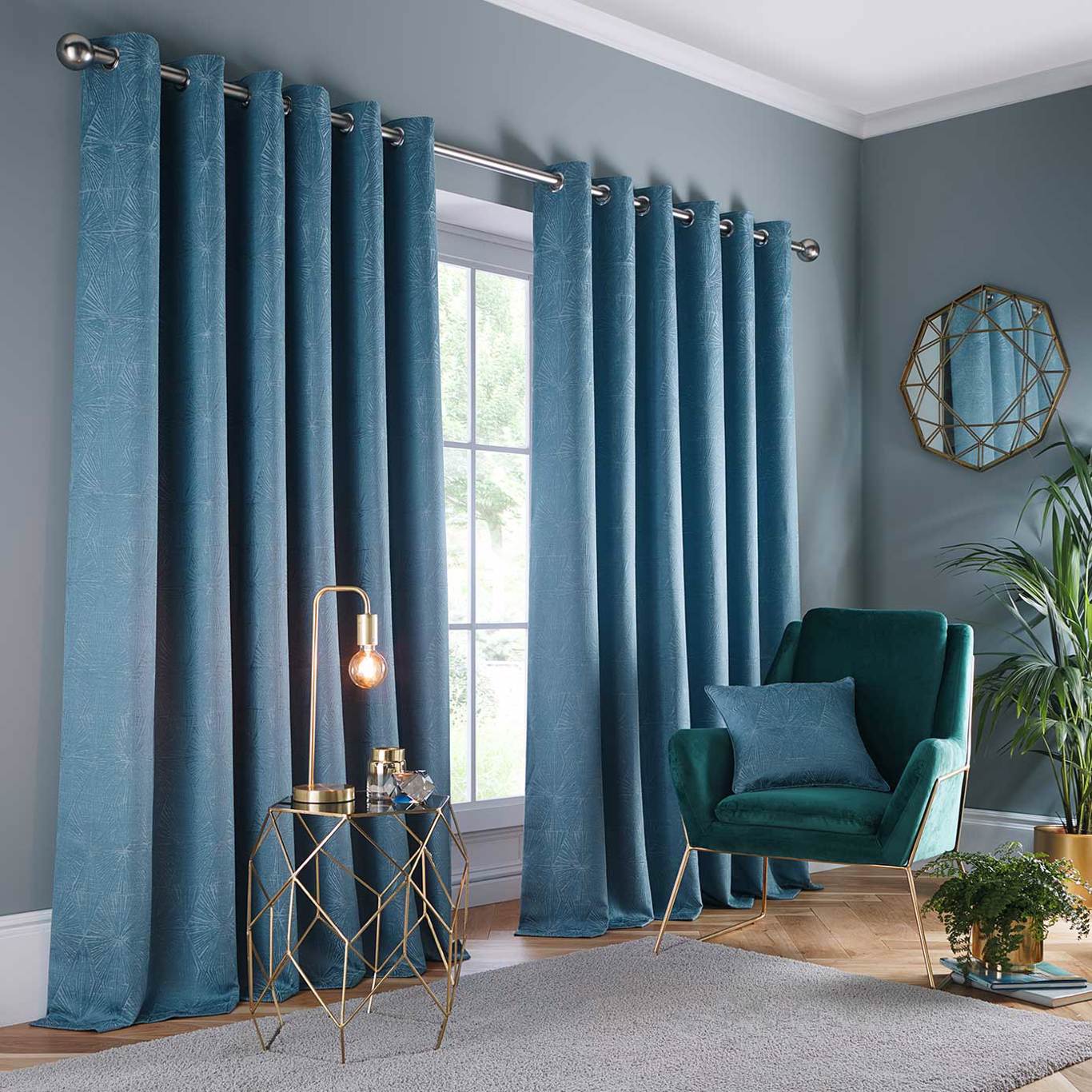 Amari Eyelet Curtains -Twilight