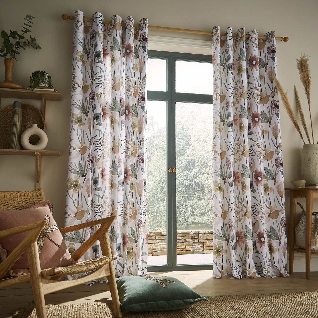 Oceania Eyelet Curtains - Sandstone