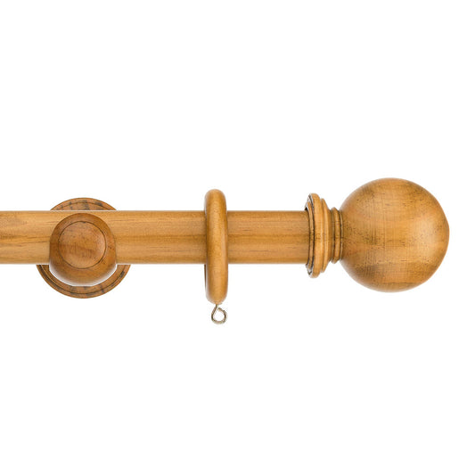 35mm Naturals Ball Wood Pole Set - Aged Oak