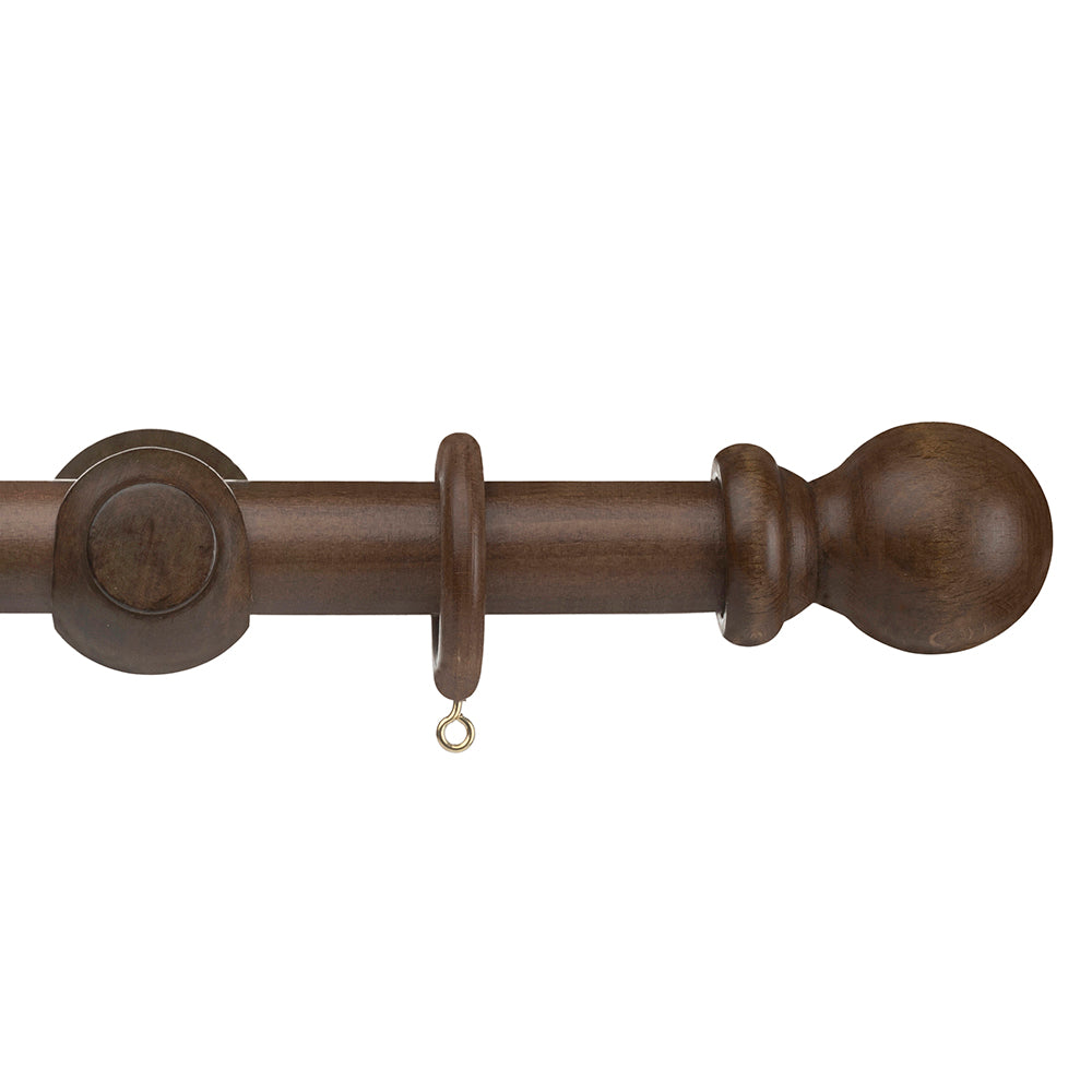 35mm Universal Wood Pole Set - Walnut