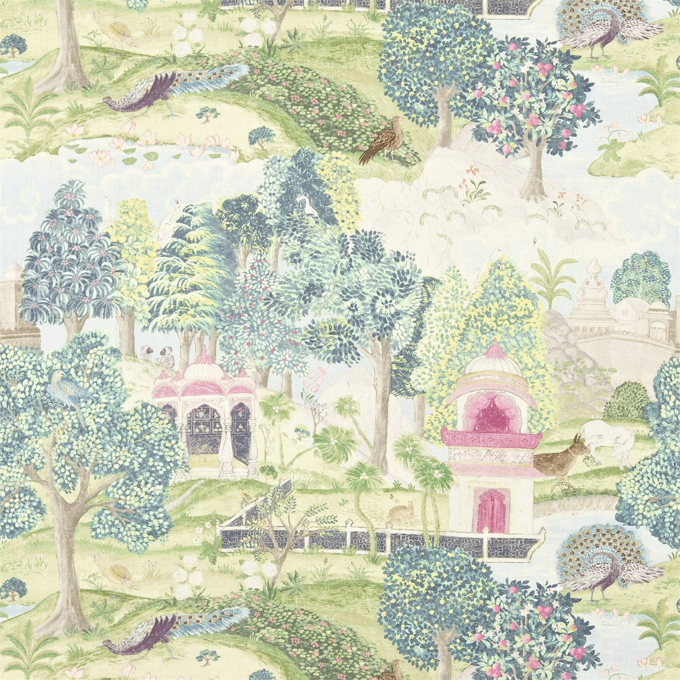 Peacock Garden Fabric