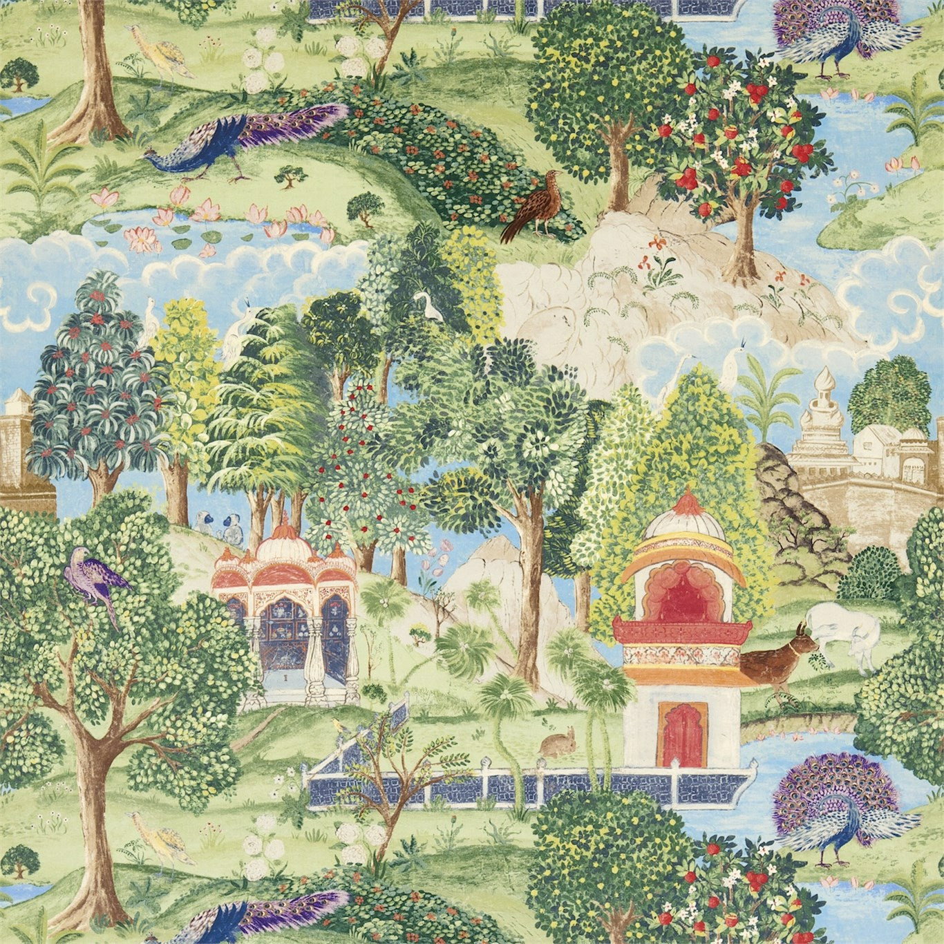 Peacock Garden Fabric