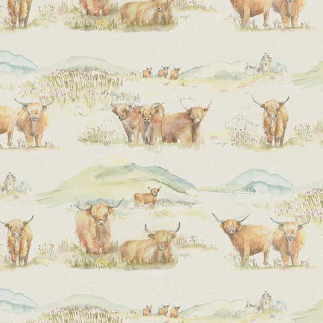 Highland Cattle Fabric