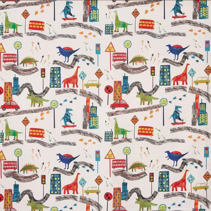 Dino City Fabric